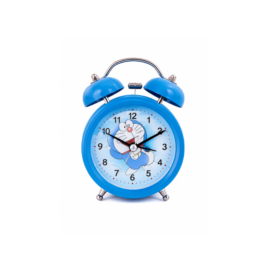 Rolex Kids Cartoon Twin Bell Alarm Clock – Loud Ring Analog Desk Clock for Kids | Color as per Availability (3+ Years)