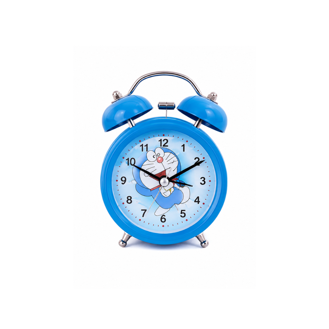 Rolex Kids Cartoon Twin Bell Alarm Clock – Loud Ring Analog Desk Clock for Kids | Color as per Availability (3+ Years)