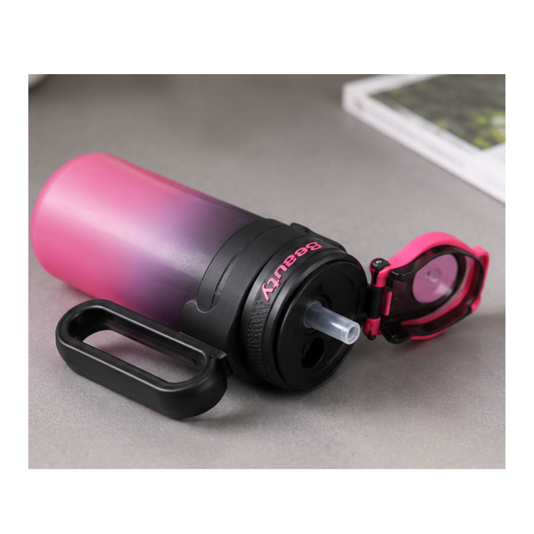 UB Collection Sports Water Bottle with Handle & Flip-Top Lid | Leakproof Reusable Bottle | Model 61-2-66 (Colour & Design As Per Availability)