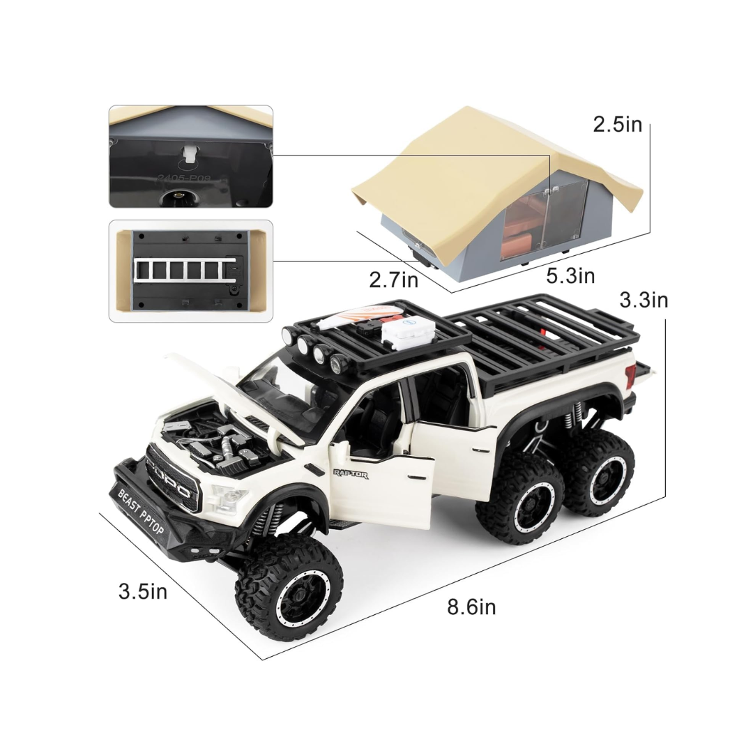 6-Channel Die-Cast Construction Dump Truck Toy Set with Accessories (1:27 Scale)