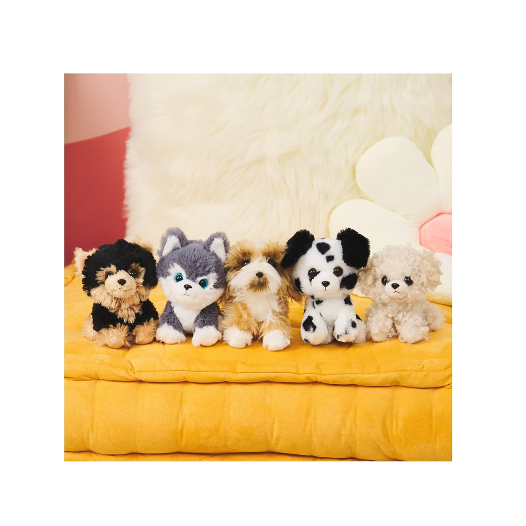 Rolex Luxury Plush Puppy Dog Collection - Set of 5 Sitting Soft Toy Dogs 3-14 Years
