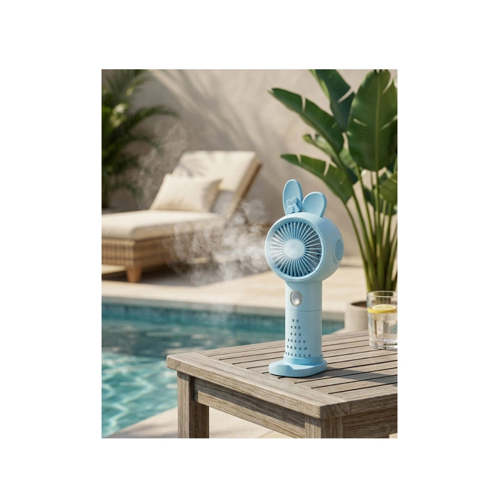 USB Rechargeable Mist Fan - Handheld Water Spray Cooling Fan for Kids