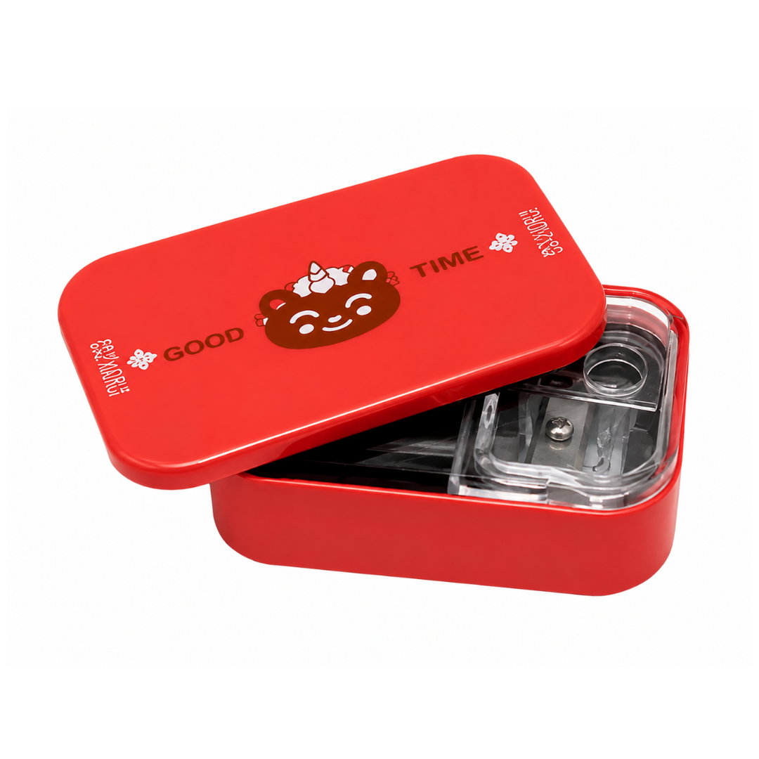 Ub Collection Kawai 2 Hole Pencil Sharpener Box for Ages 3+ Random Colour as per Availability