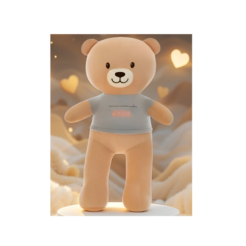 Rolex Cute Teddy Bear wearing Grey T-Shirt Plush Toy 3-14 Years