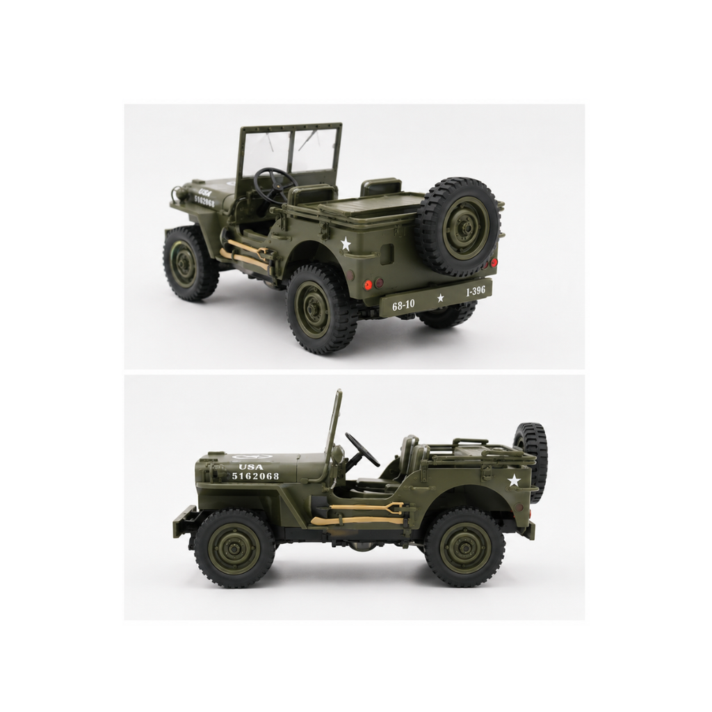 MM Toys Military Car 1:10 Scale 2.4GHz Remote Control Jeep (Colour May Vary) (6 Years+)