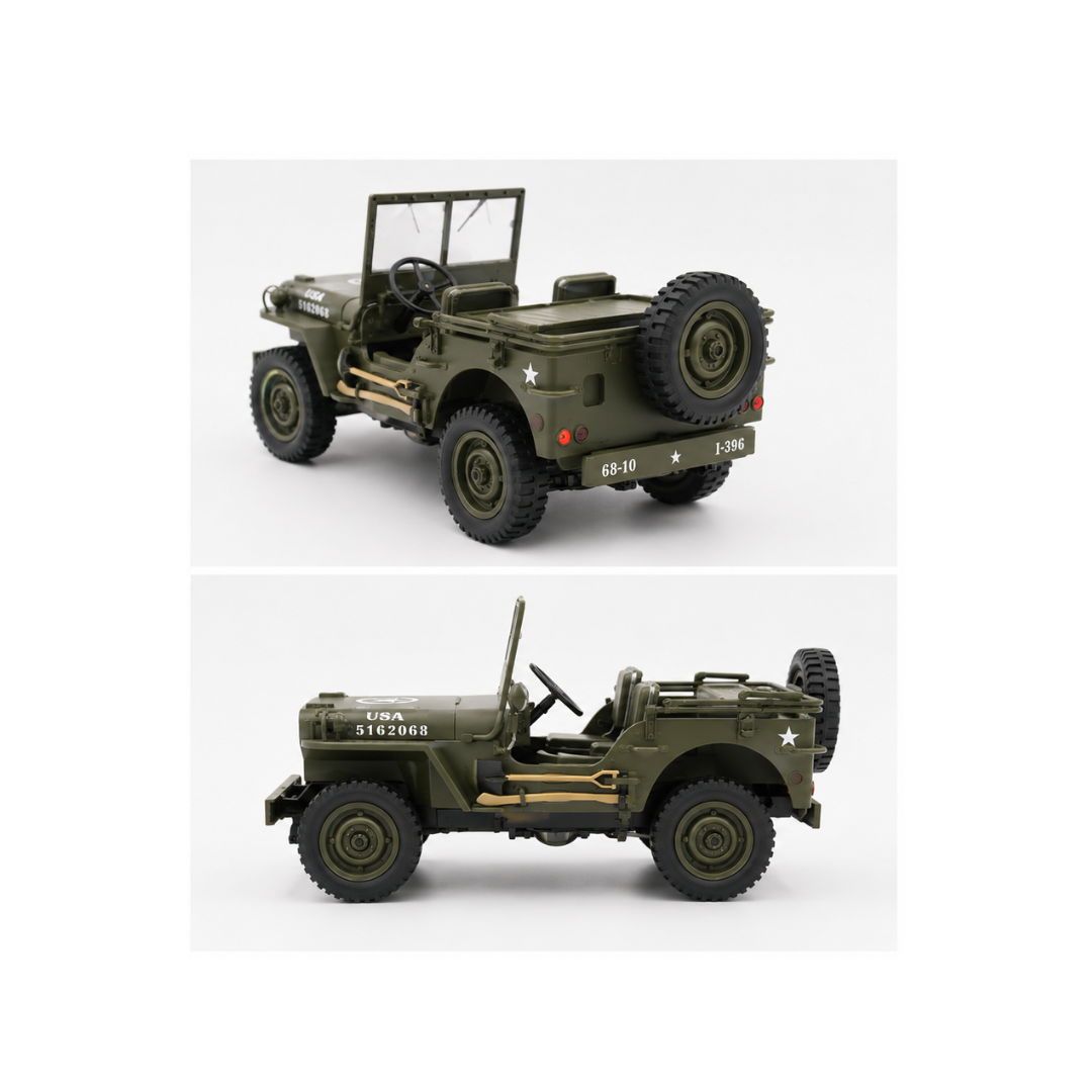 MM Toys Military Car 1:10 Scale 2.4GHz Remote Control Jeep (Colour May Vary) (6 Years+)