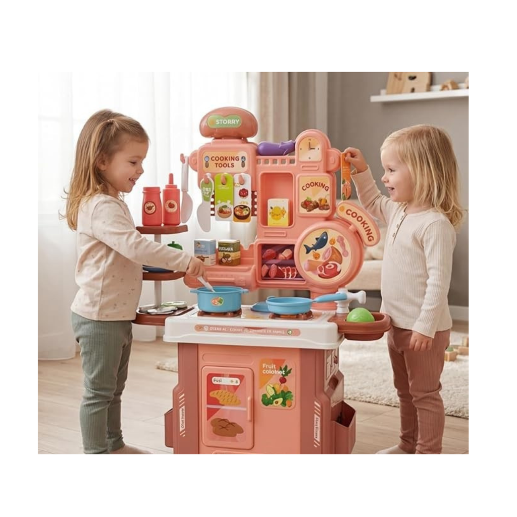 Mini Chef Toy Kitchen Set with 46 Pieces by Maxi Toys (Ages 3+)