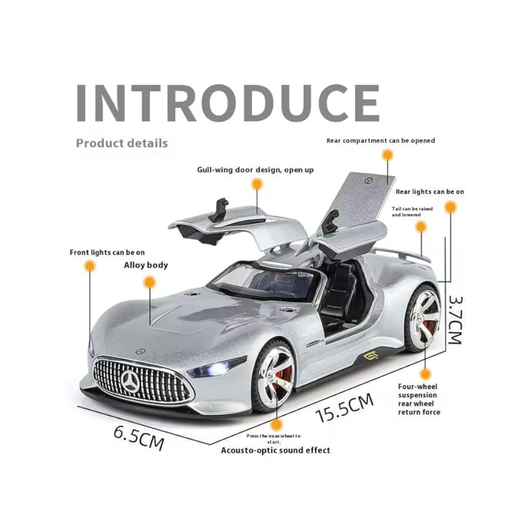 Toy Rush 1:32 Mercedes-Benz AMG GT Vision Die-Cast Alloy Model Car Age 8-14 Years RANDOM COLOUR AS PER AVAILABILITY