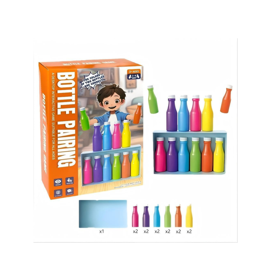 JB Impex Bottle Color Matching Game – Educational Color Sorting & Memory Game for Kids and Family 3+ Years