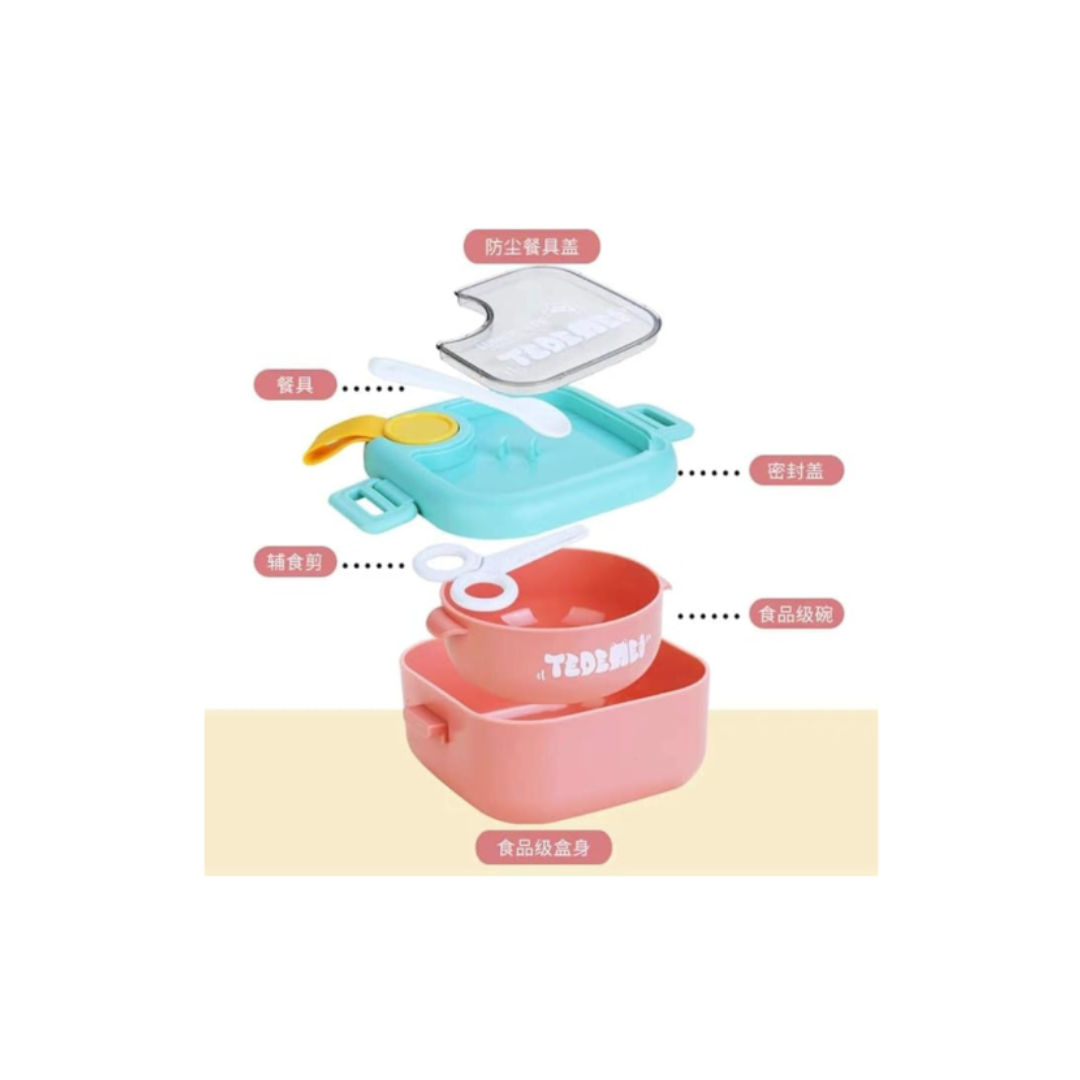 Kids Lunch Box - Durable Food-Grade Plastic with Stainless Steel Inner Bowl