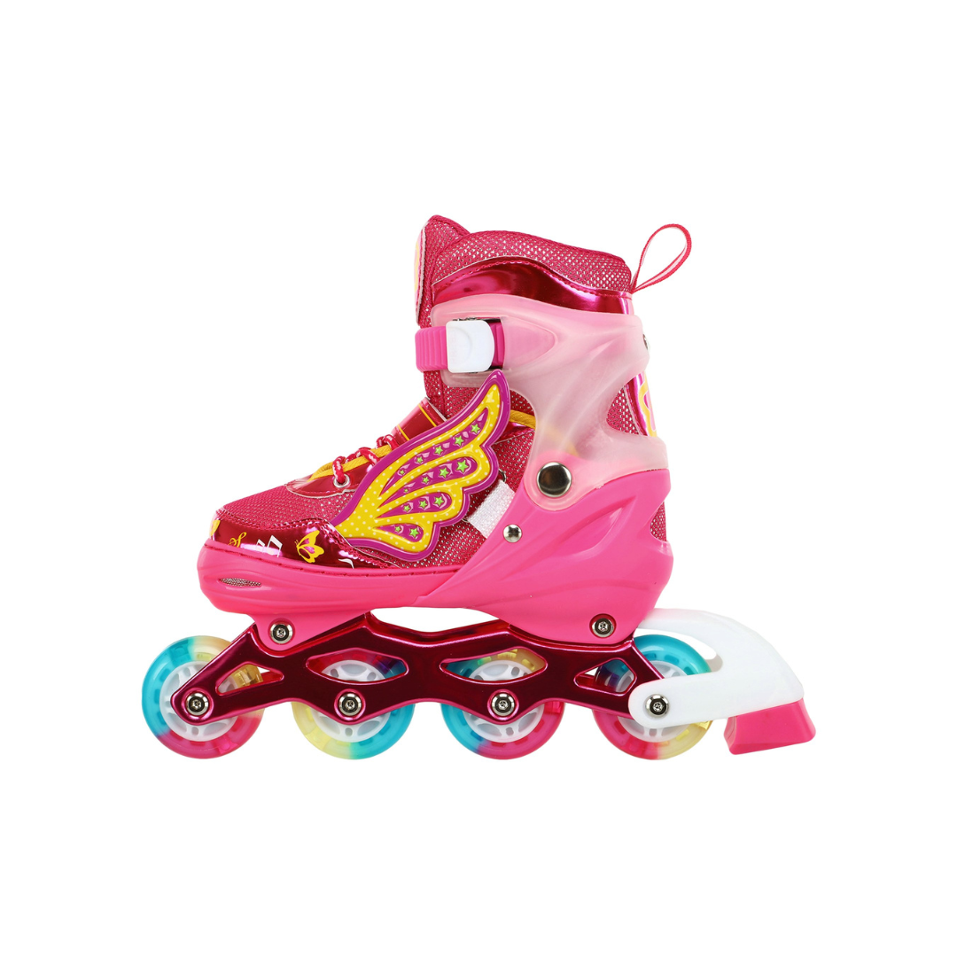 JB Impex Adjustable Kids Inline Skating Shoes (5+ Years) Random Colour as per Availability