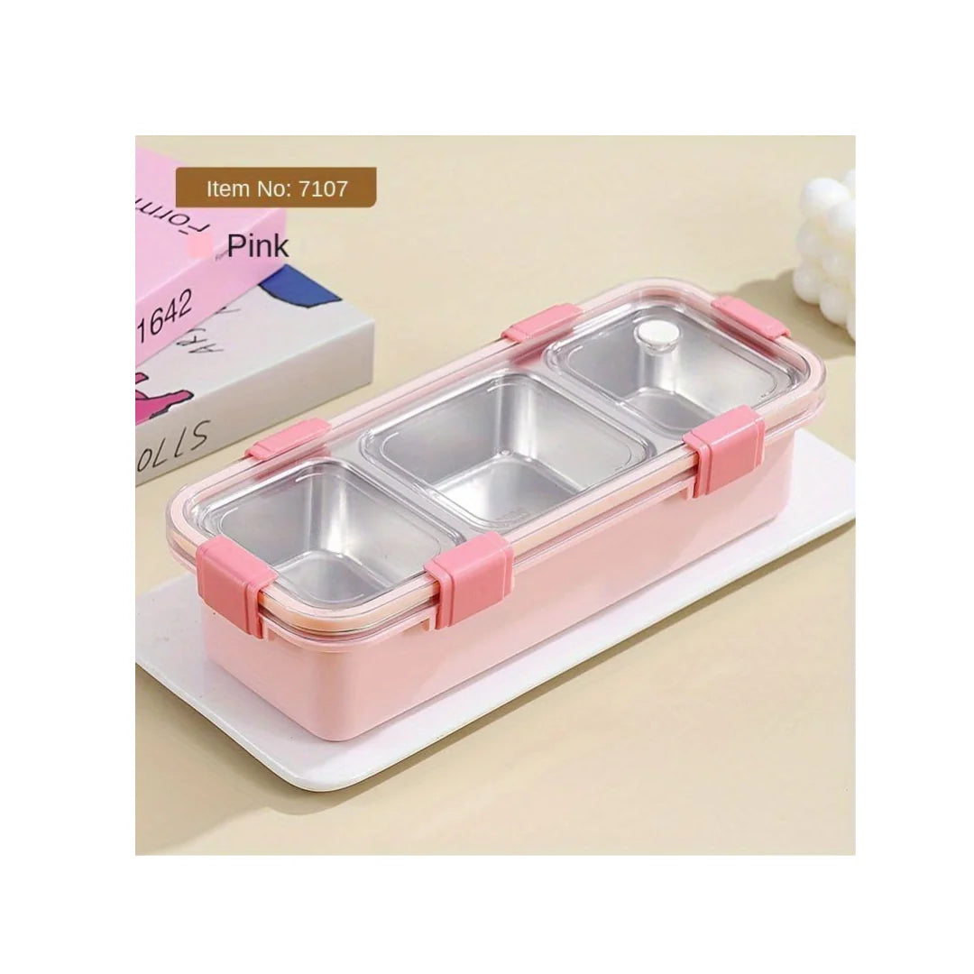 Stainless Steel Bento Lunch Box · Multi-Compartment · Leak-Proof · Ages 6+