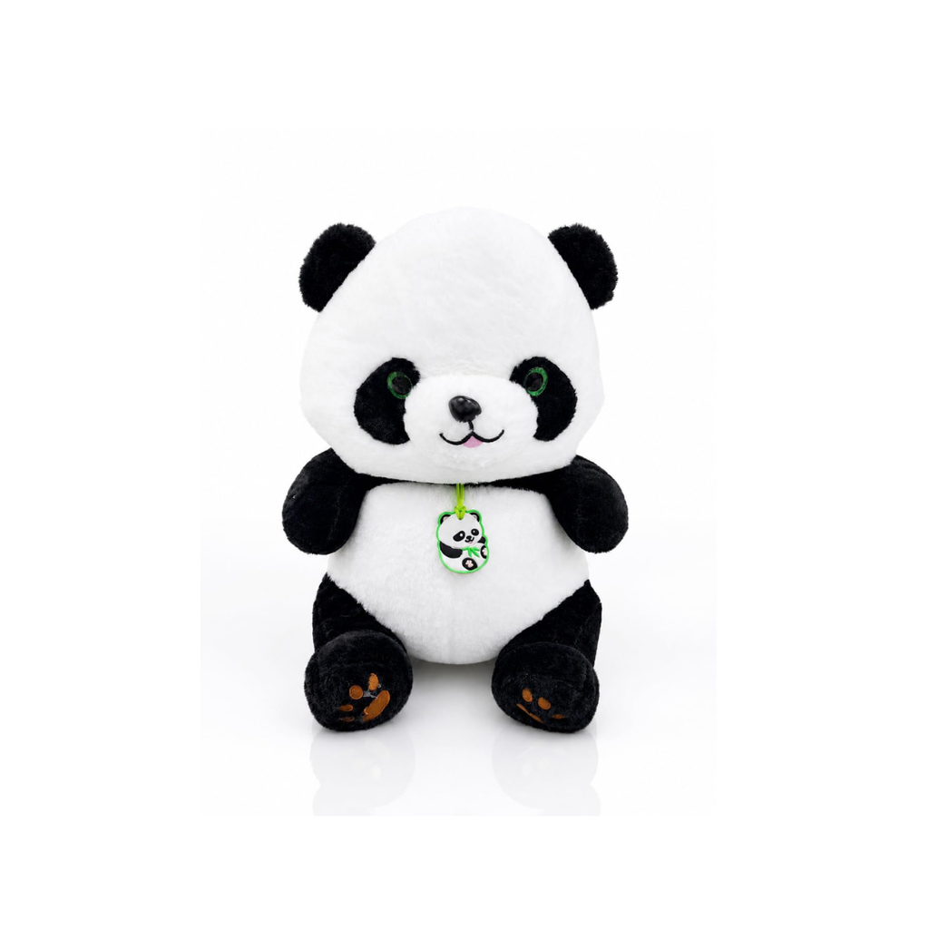 Rolex Cute Panda Plush Toy with Green Eyes & Pendant – Soft Stuffed Animal for Kids 3+ Years