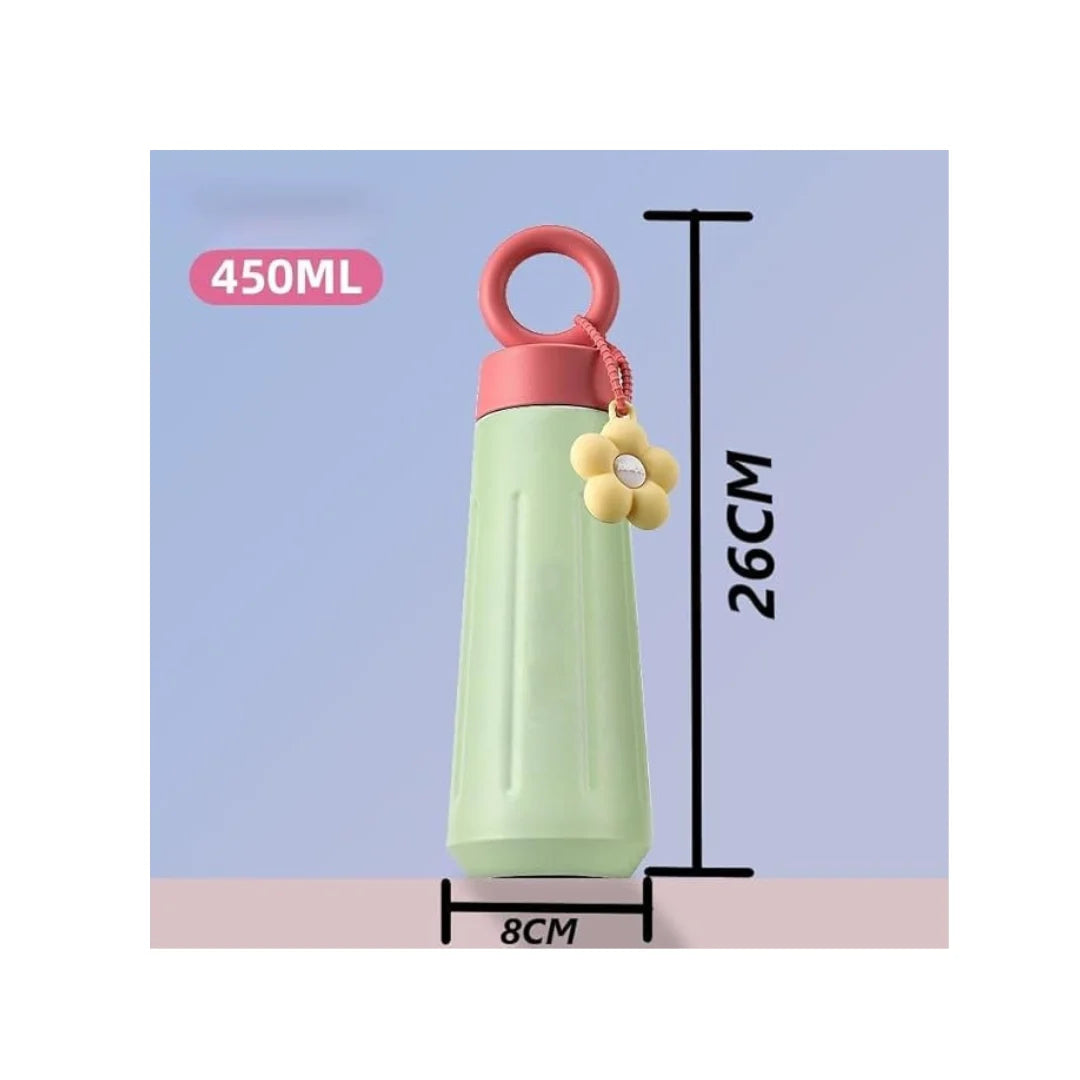 Stainless Steel Insulated Water Bottle - Leakproof BPA-Free Flask with Handle