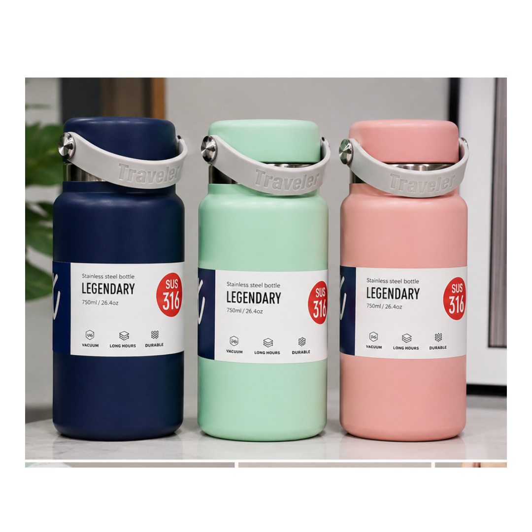 UB Collection Legendary SUS 316 Stainless Steel Vacuum Insulated Water Bottle | Hot & Cold Flask | Model 61-6-38 | Colour As Per Availability