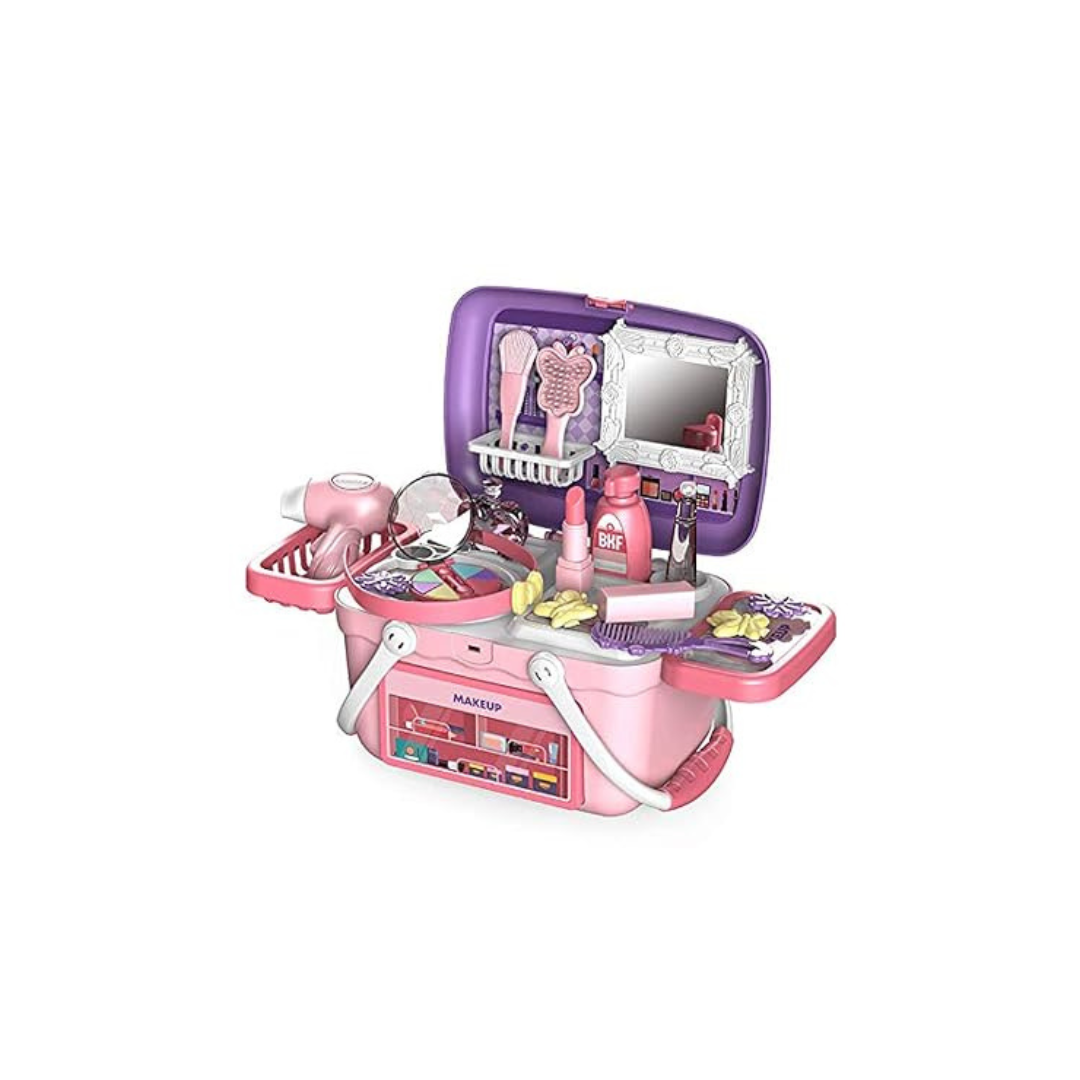 Toy Rush Portable Kids Beauty & Makeup Vanity Play Set (3+ Years)
