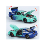 Toy Rush Nissan Skyline GT-R R34 Falken Edition Die-Cast Model Car RANDOM COLOUR AS PER AVAILABILITY (3+ Years)