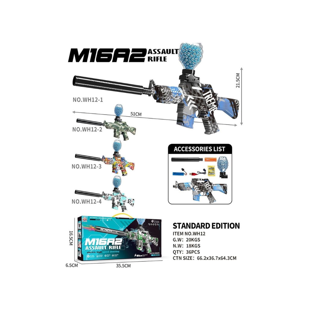M5A2 Assault Rifle Toy Gun – Light & Sound Battery Operated Role Play Toy (6+ Years)