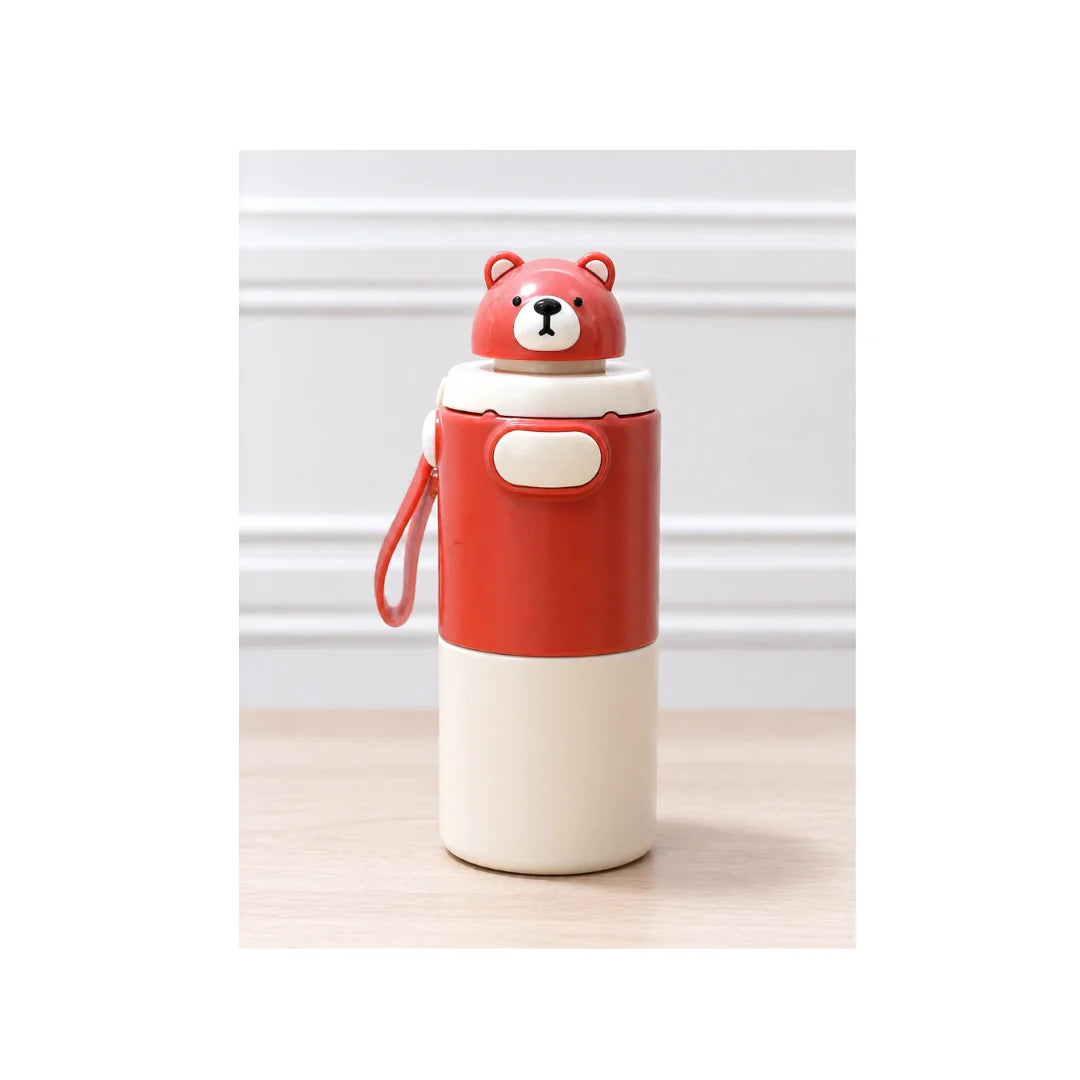 Cute Bear Thermos Water Bottle - Vacuum Insulated Stainless Steel Flask