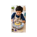 MM Toys Pottery Arts Wheel DIY Clay Craft Kit – Electric Pottery Wheel with Clay, Paints & Sculpting Tools for Kids (Ages 3+)