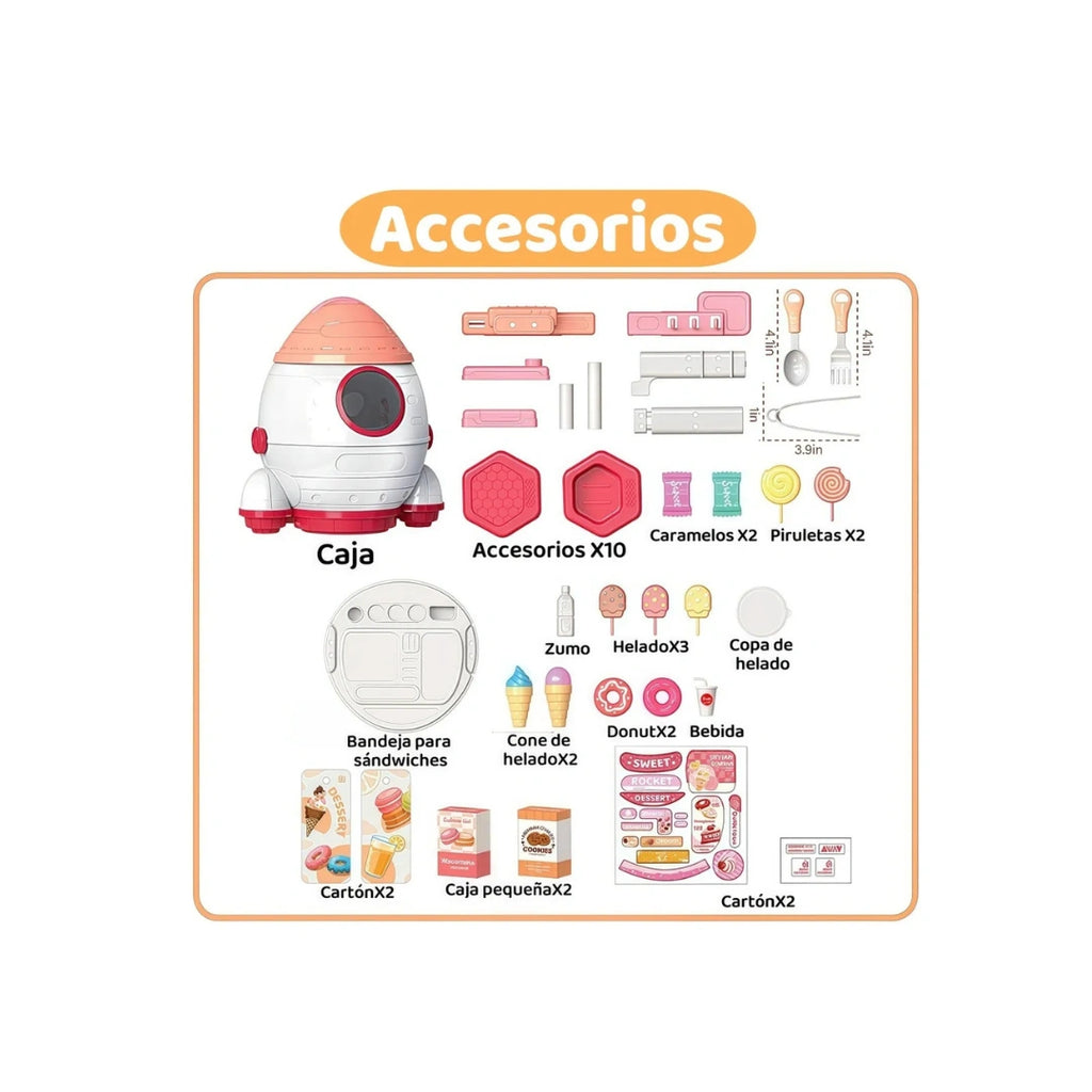 32-Piece Fast Food Pretend Play Set – Kids Kitchen Role Play Toy