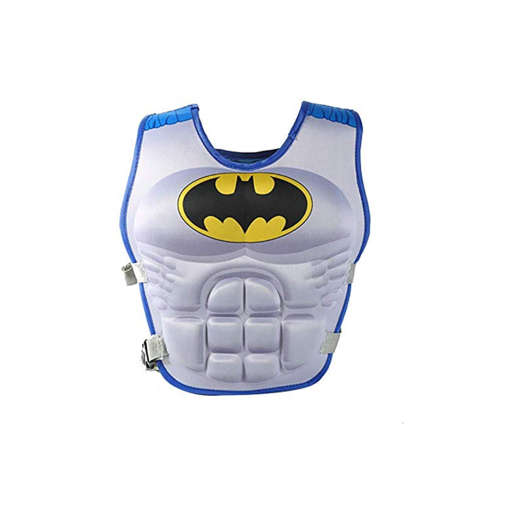 JB Implex Kids 3D Muscle Padded Swim Life Vest – Superhero Themed Adjustable Floating Jacket for Swimming & Water Safety (3+ Years)