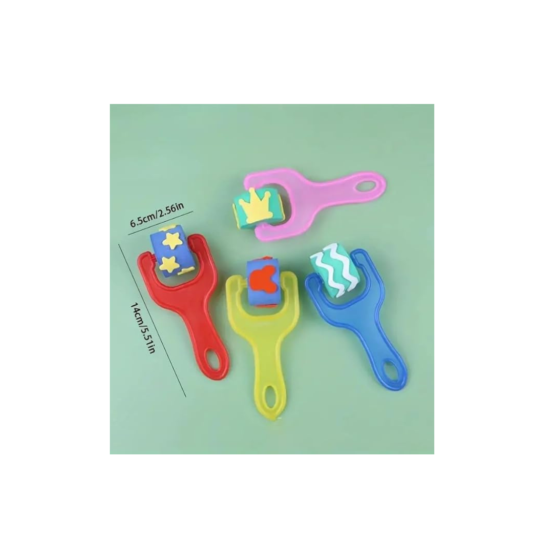 CW 2pc Foam Roller Stamp Set-39 (Kids Art & Craft Painting Rollers)