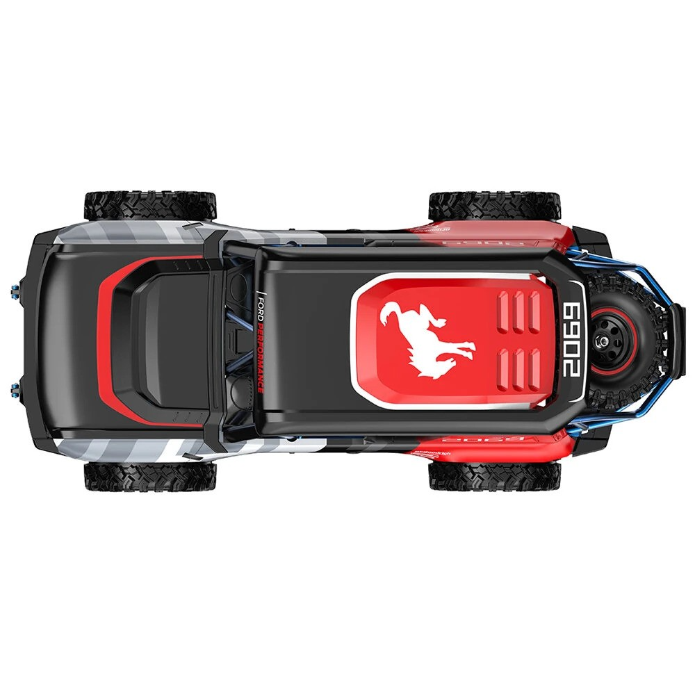 MJX Hyper Go H18P Ford Bronco R 1:18 RC truck, side profile with rugged tires