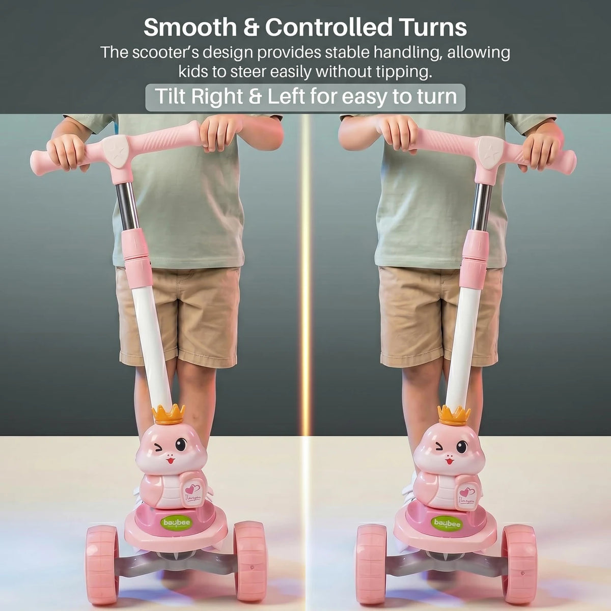 baybee Kick Scooter for Kids 3 Wheel Foldable Skate Scooter for Kids 3 to 8 Years