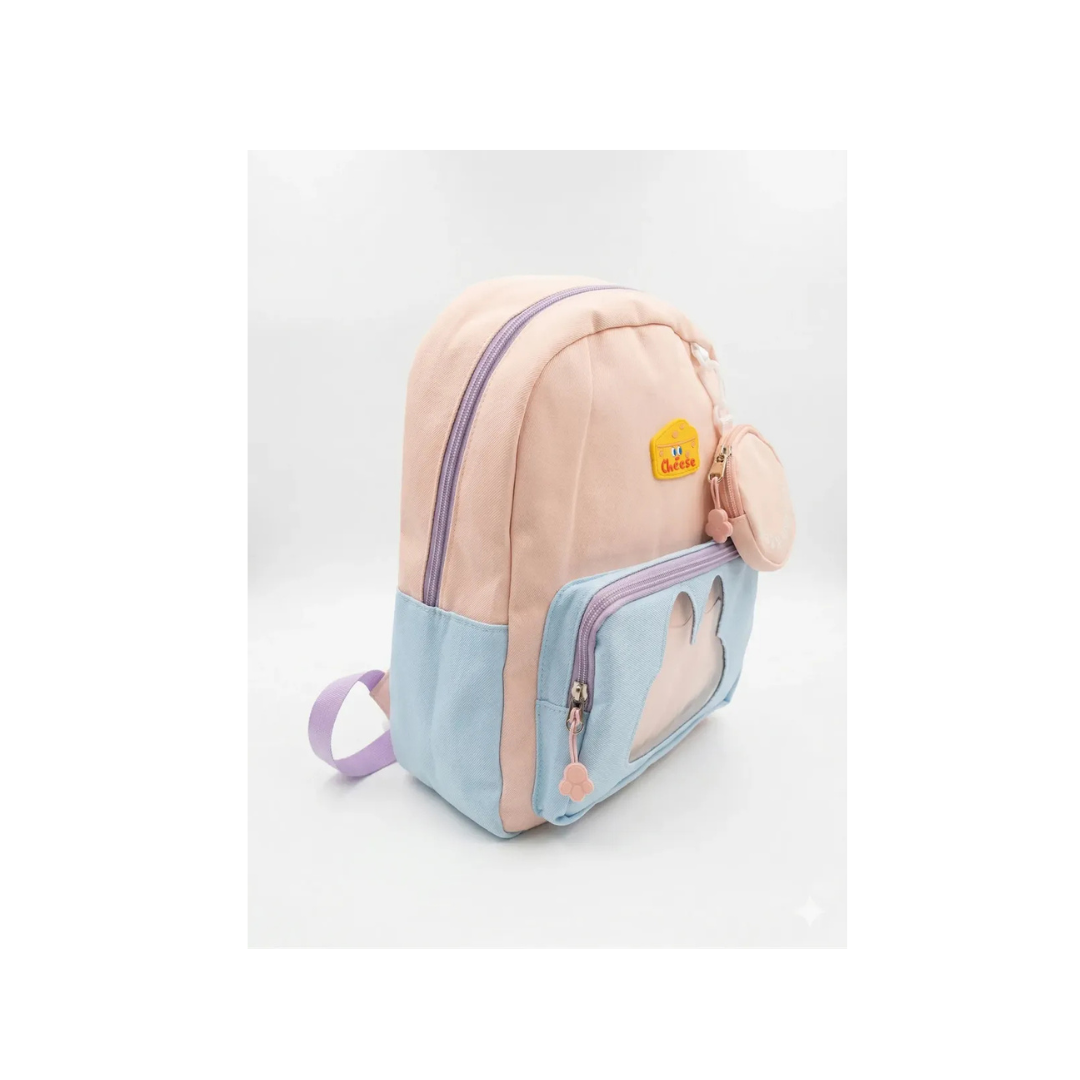 Labubu School Backpack with Ita-Bag Window & Coin Purse - Kawaii Style