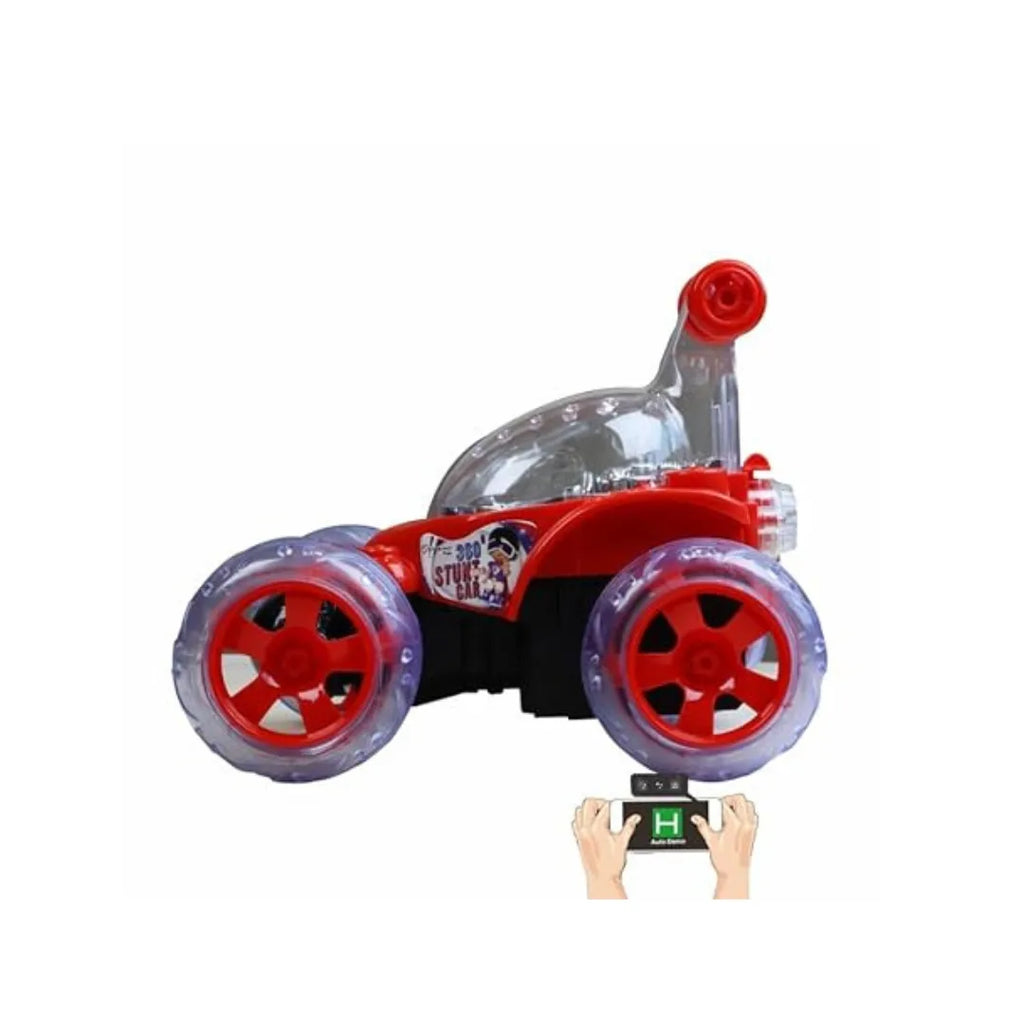 Remote control stunt car with lights