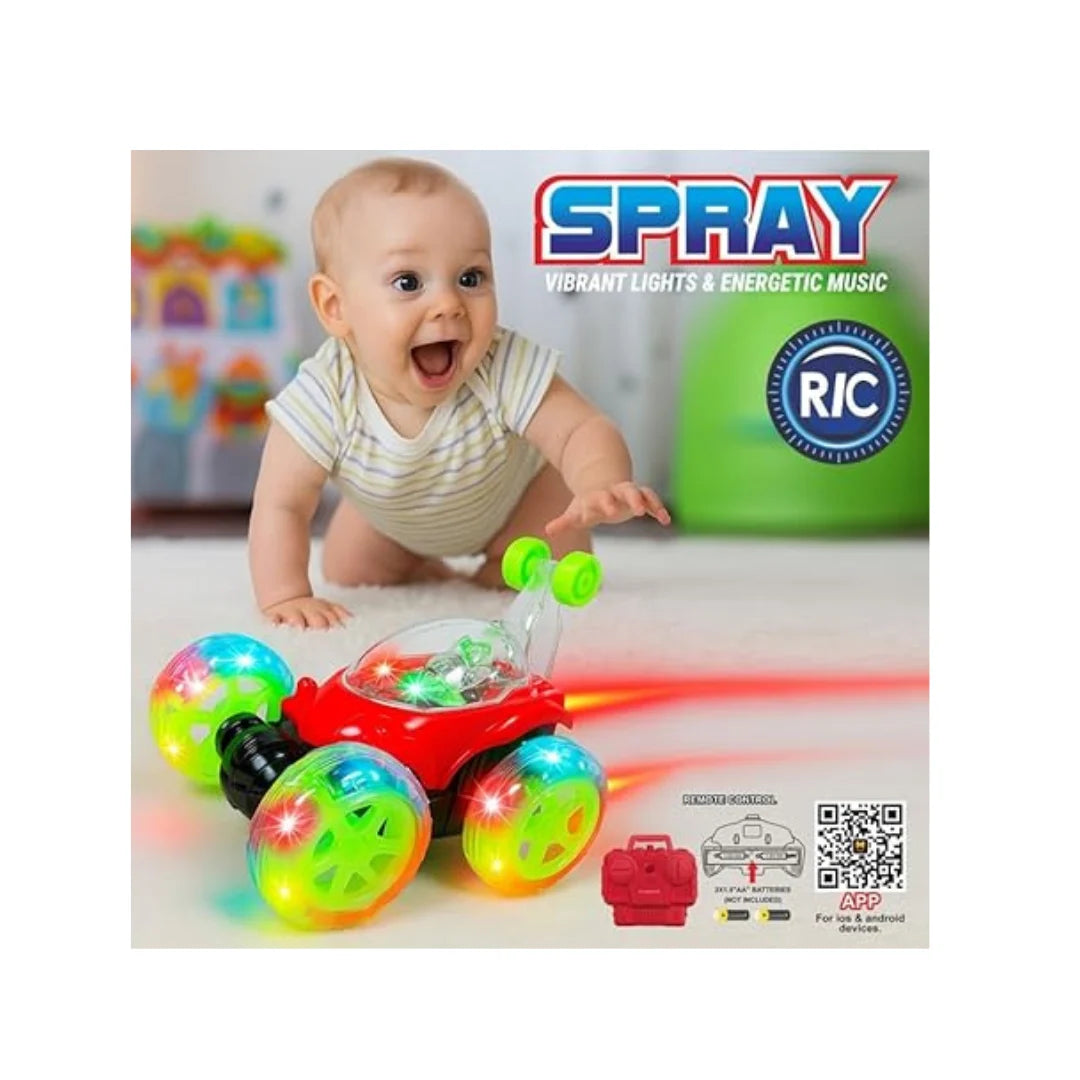 Remote control stunt car with lights