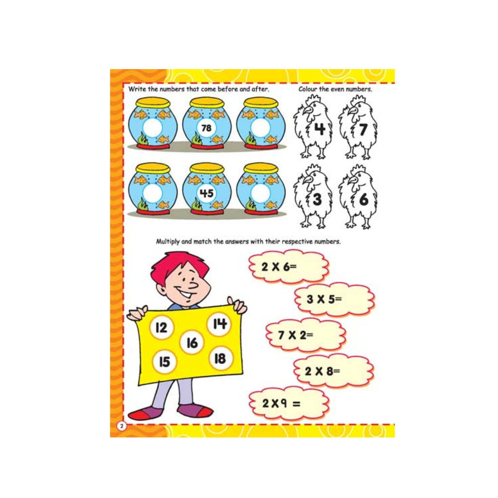 Daily math activity workbook for kids