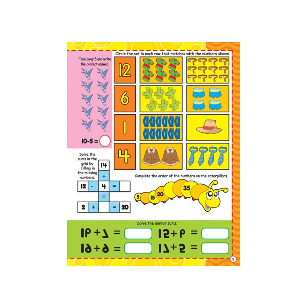 Daily math activity workbook for kids