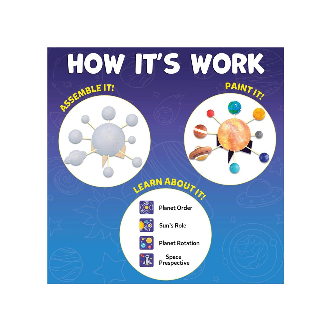 Little Berry Solar System Model Kit, DIY Space Learning & Art Craft Kit for School Projects and Home Learning (5 Years+)