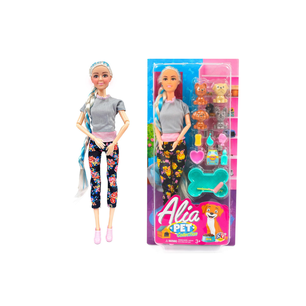 JUGU Alia Doll Set, Ultimate Doll Collection, Pet Lover Theme Sets with Pets and Other Accessories