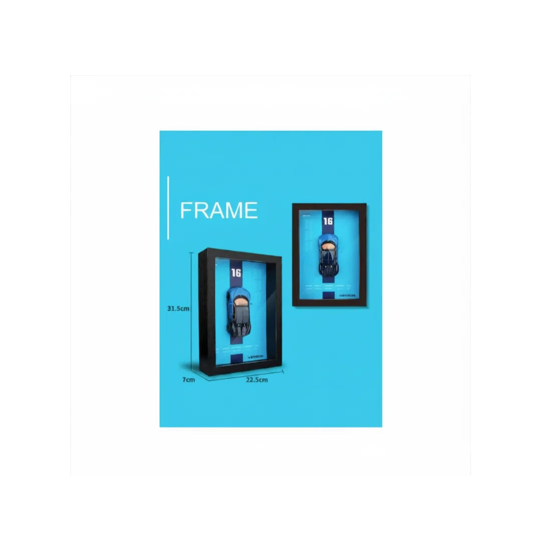 3D Frame Die Cast Car Model Toy with Display Box & LED Light,Mini Sports Car Collection