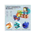 Kids light-up magnetic marble run set