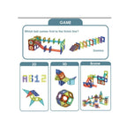 Kids light-up magnetic marble run set