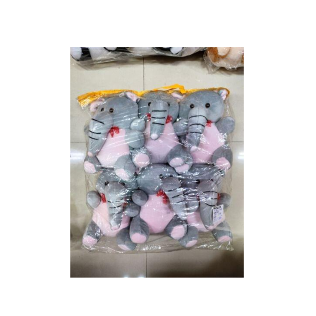 Packet Elephant Plush Soft Toy Set (6 Pieces)