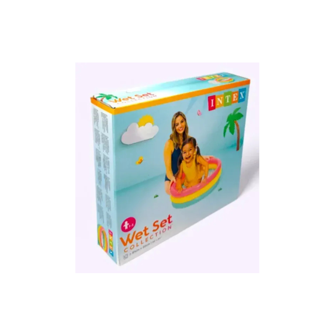 INTEX ROUND TUB Baby  Inflatable Swimming Pool (Multicolor) | 1-3 Years