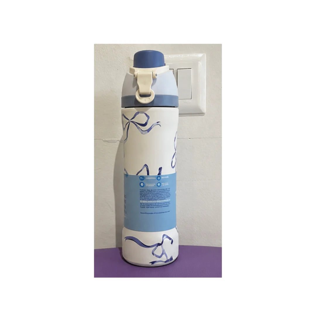 Stainless Steel Insulated Water Bottle with Straw - Leak-Proof, Kids & Adults