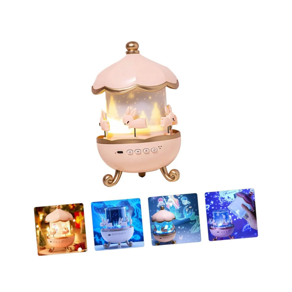 Galaxy Bunny 360° Star Projector Night Lamp · 6 Films · Rechargeable · Ages 1+