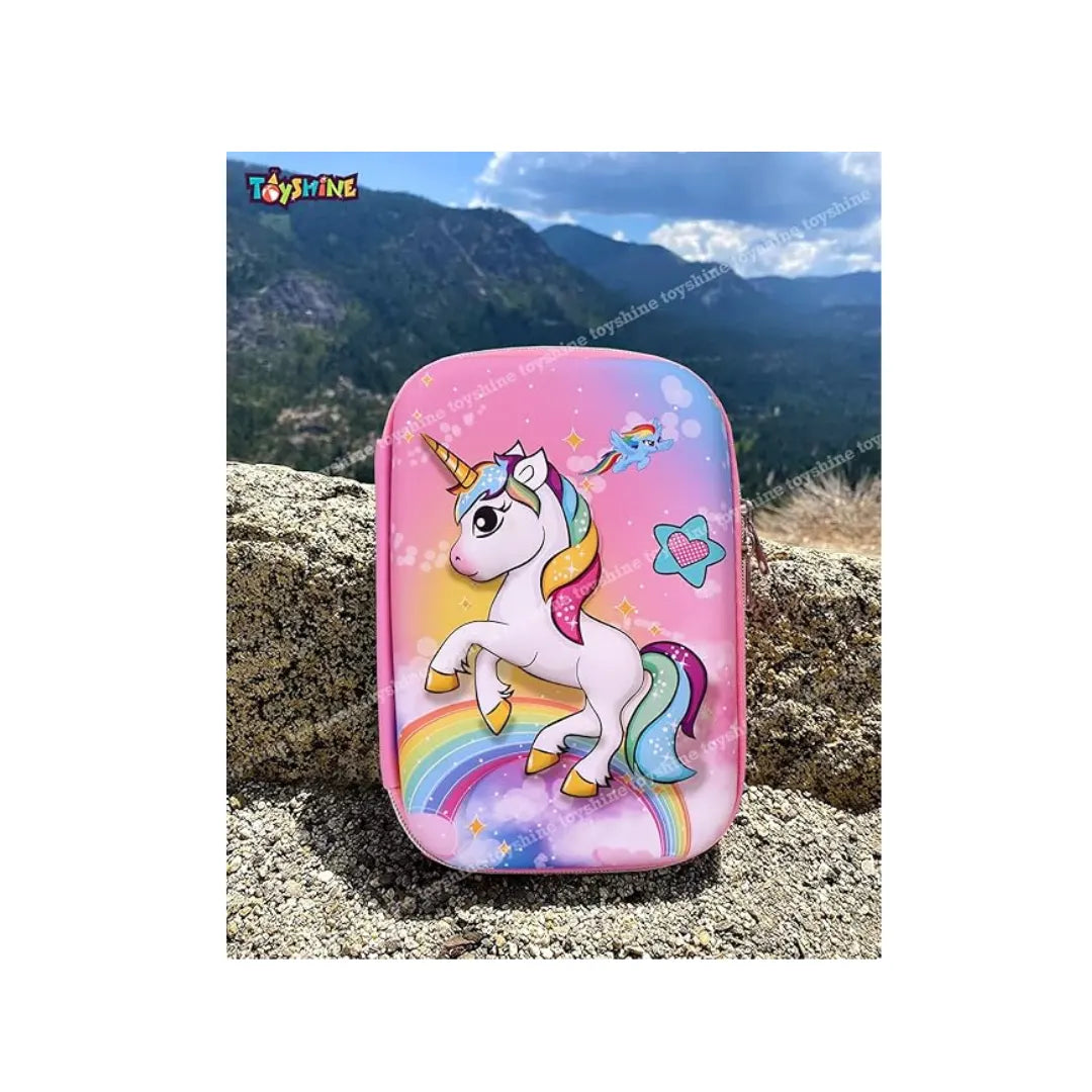 Unicorn 3D Embossed EVA Pencil Box - Large Capacity School Organizer