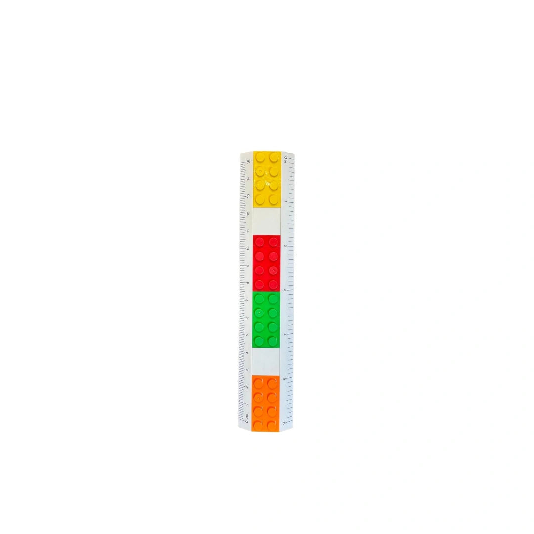 DIY Puzzle Ruler for Kids - Interlocking Building Block Measuring Scale