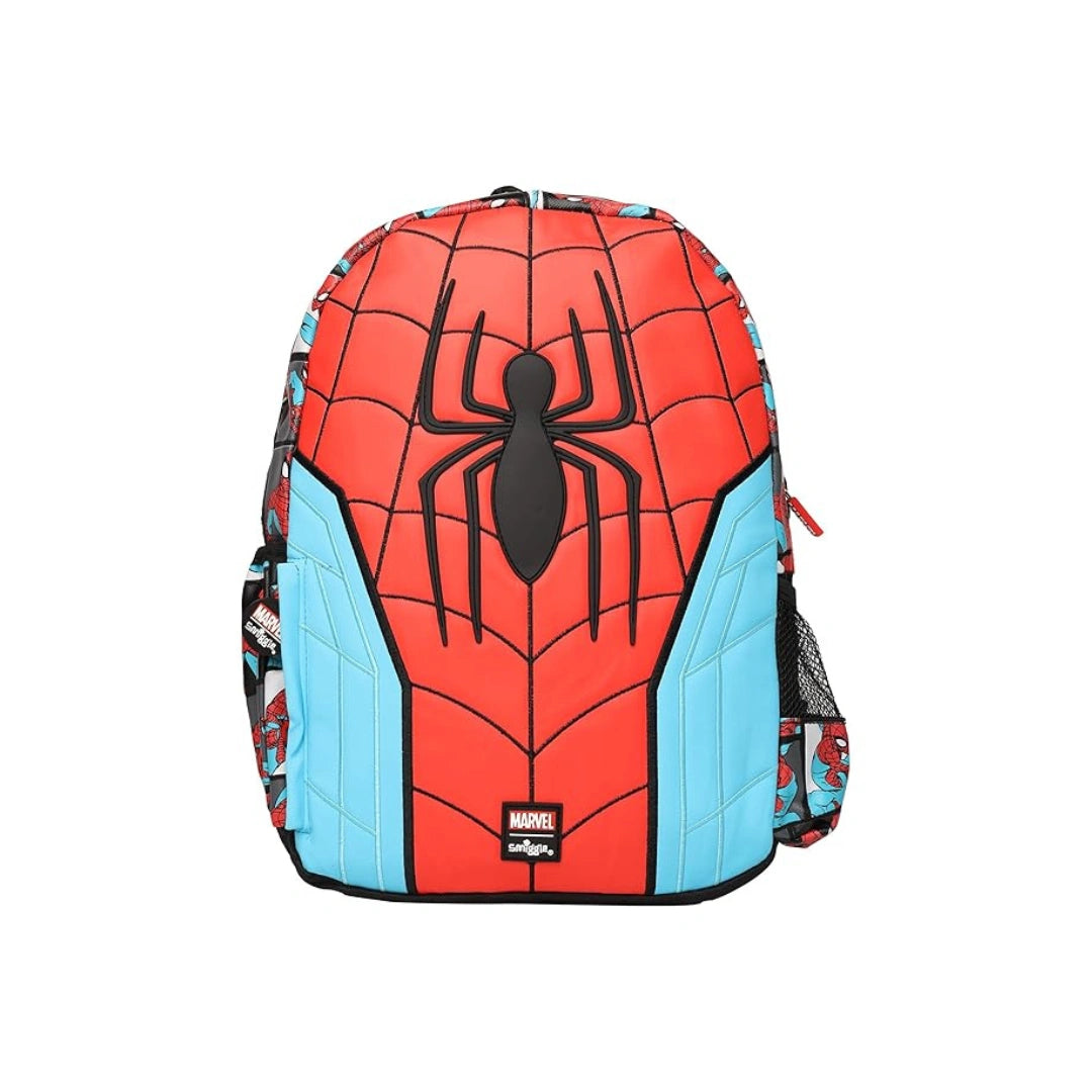 Spider-Man Kids School Backpack - Red & Blue Marvel Bag, Large Capacity