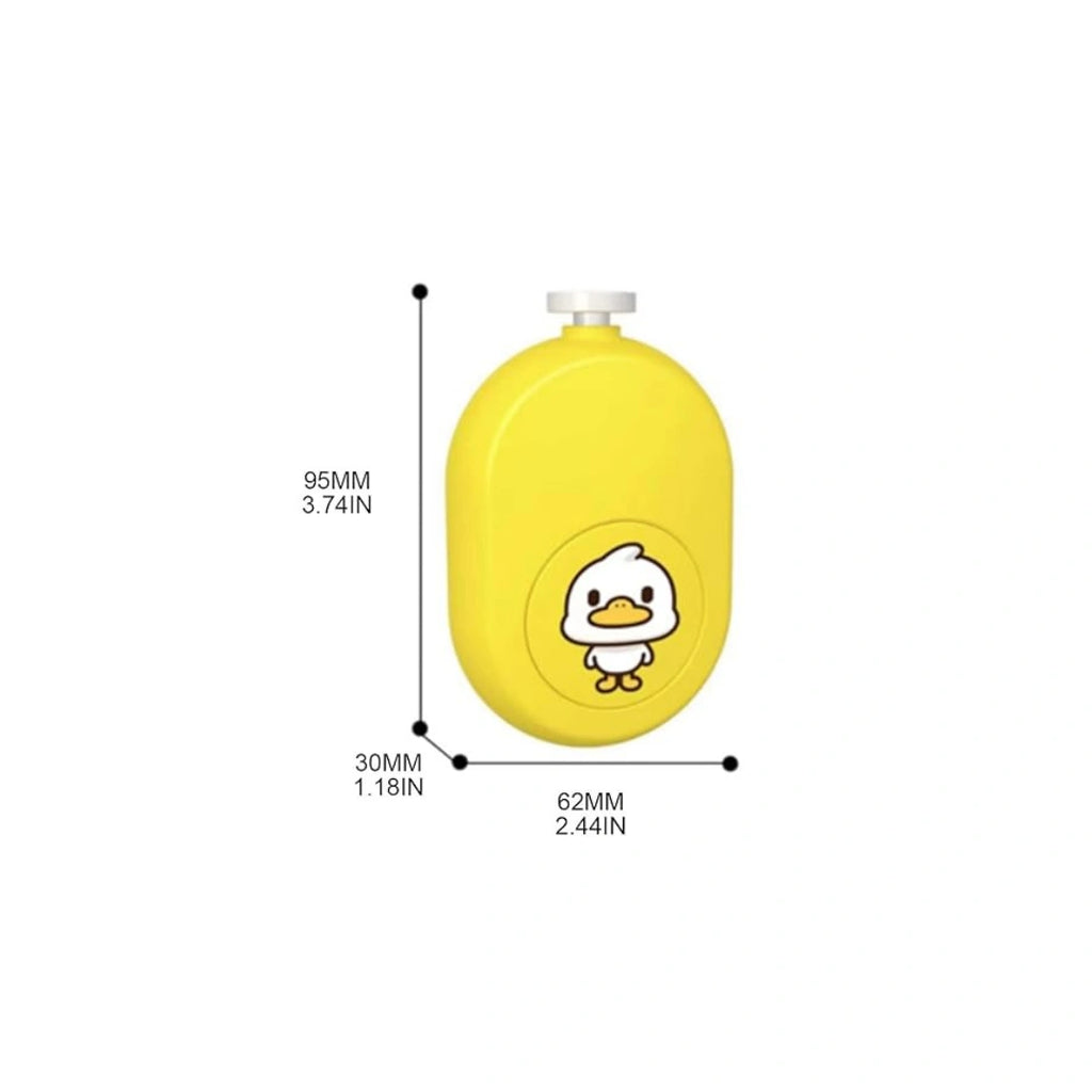 Electric Baby Nail Trimmer - Duck Shape, Safe & Quiet, 4 Grinding Heads