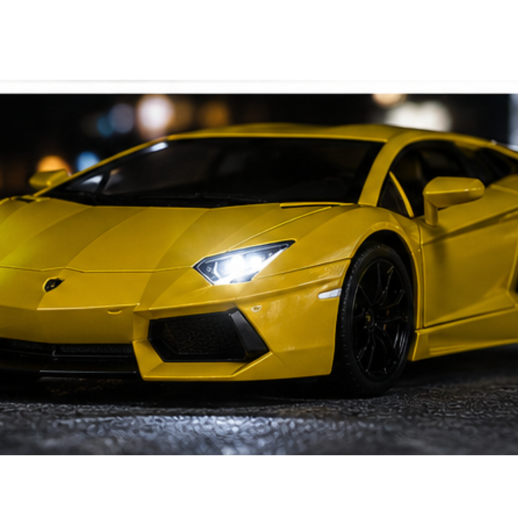 Toy Rush Lamborghini Aventador Die-Cast Car 1:24 Scale Pull Back Model with Light & Sound (Colour as per Availability) | Ages 3+