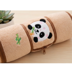 Rolex Cute Panda Foldable Plush Cushion & Blanket Set – 2-in-1 Soft Pillow with Hidden Blanket | Travel & Home Comfort | Ages 3+