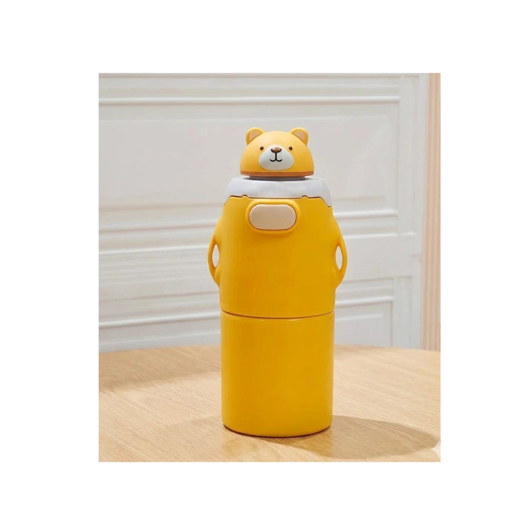 Cute Bear Thermos Water Bottle - Vacuum Insulated Stainless Steel Flask